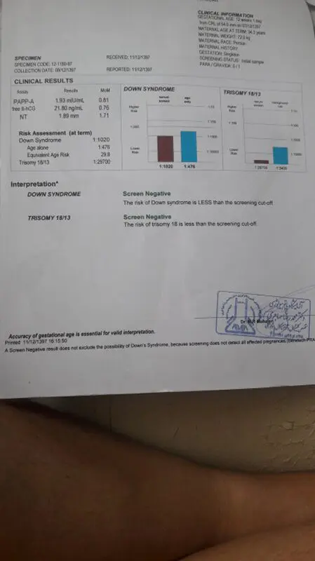 اولین آزمایش غربالگری، میشه تفسیرش کنید