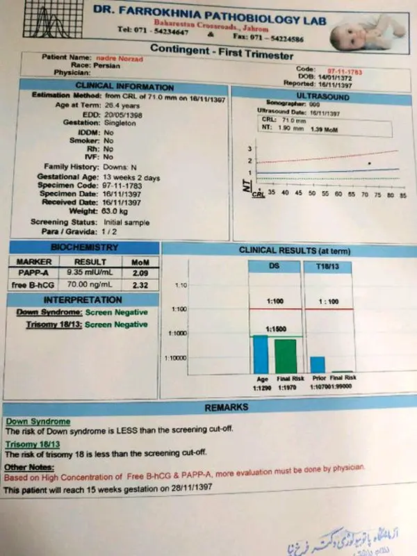 خواندن آزمایش غربالگری اول، جوابش خوبه؟