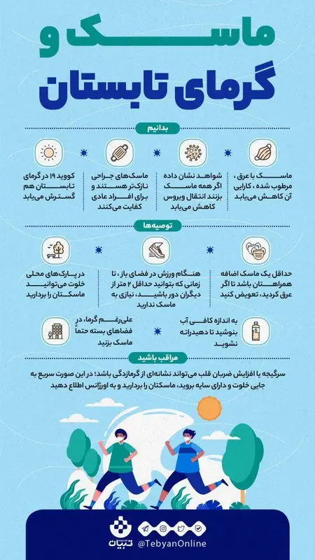 استفاده از ماسک بهداشتی، در فصل تابستان چگونه باشد؟
