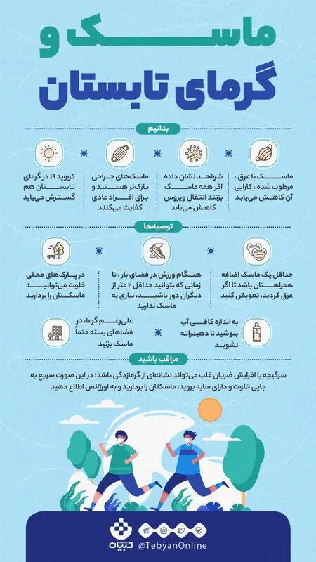 استفاده از ماسک بهداشتی، در فصل تابستان چگونه باشد؟