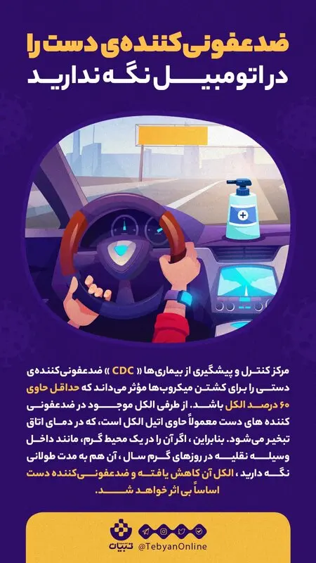 محلول ضدعفونی کننده دست، جایی که نباید باشد