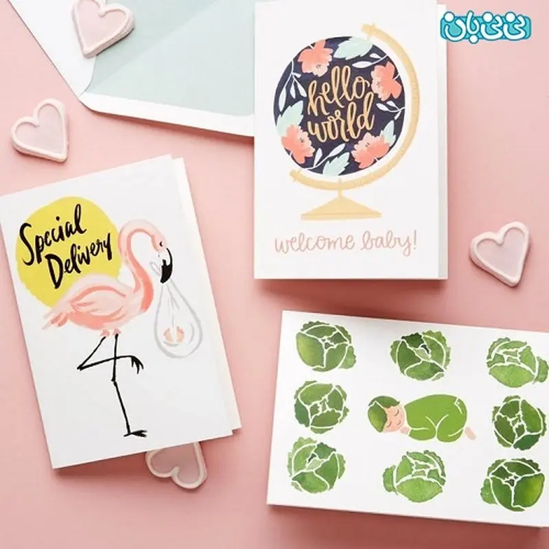 کارت پستال تولد نوزاد، طرحها و پیامهای خلاقانه