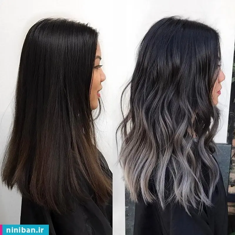 زیباترین انواع بالیاژ روی موی مشکی، کوتاه و بلند
