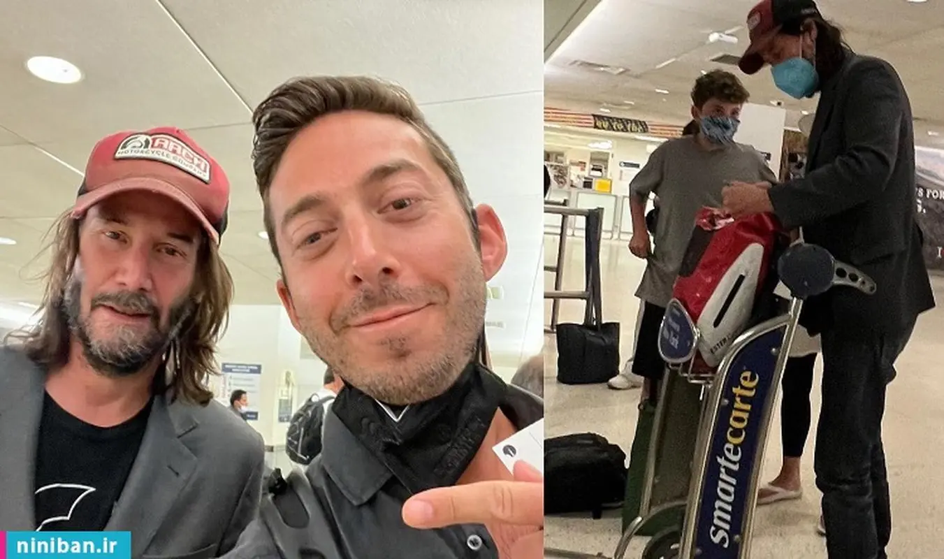 کیانو ریوز بازیگر هالیوود از نگاه یک مسافر هواپیما