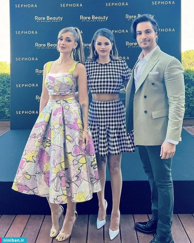 الناز گلرخ و سلنا گومز در مراسم برند آرایشی سلنا