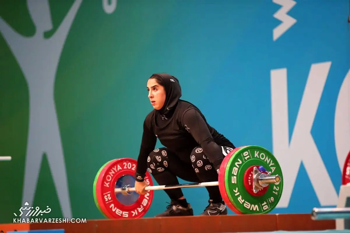 یک دختر ایرانی در بین 20 وزنه بردار برتر جهان