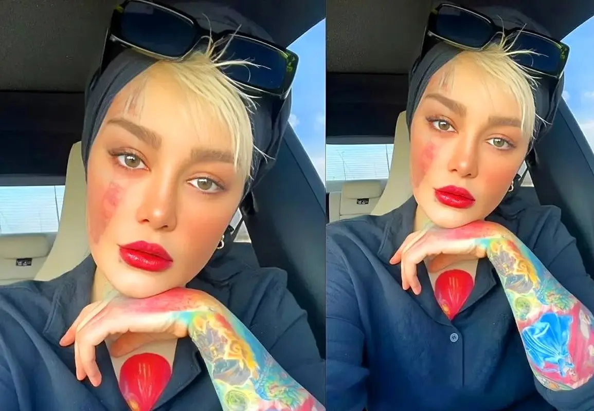 انتشار فیلم جنجالی و برهنه سحر قریشی + استایل جدید خانم بازیگر در خیابان های دبی