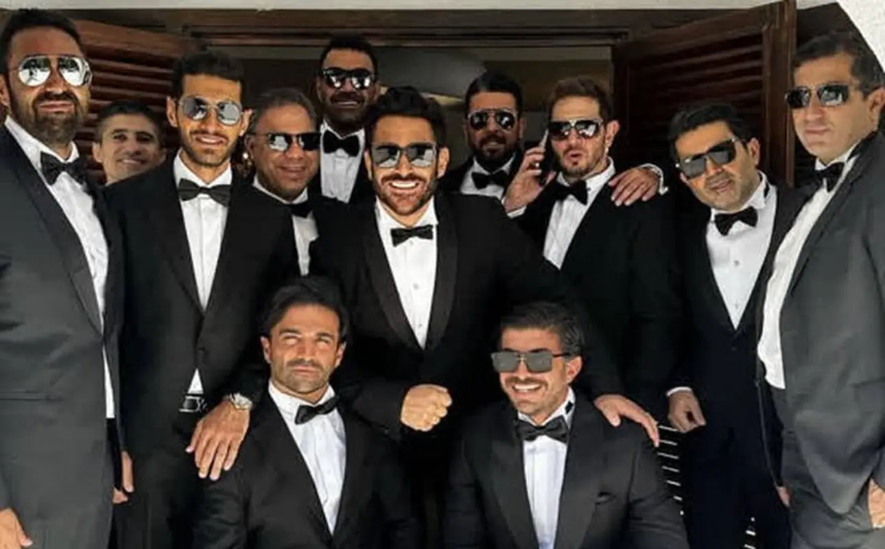 امین حیایی ساقدوش محمدرضا گلزار شد! / جدیدترین عکس جشن عروسی بازیگر پرحاشیه