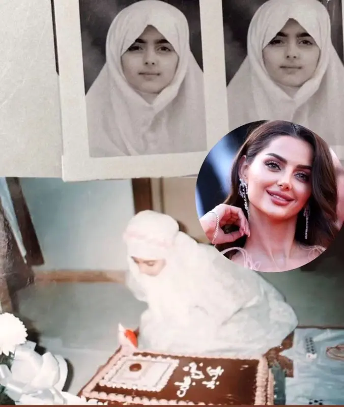 قدیمی ترین عکس مه لقا جباری لو رفت! / سرووضع باورنکردنی مدل ایرانی با چادر!