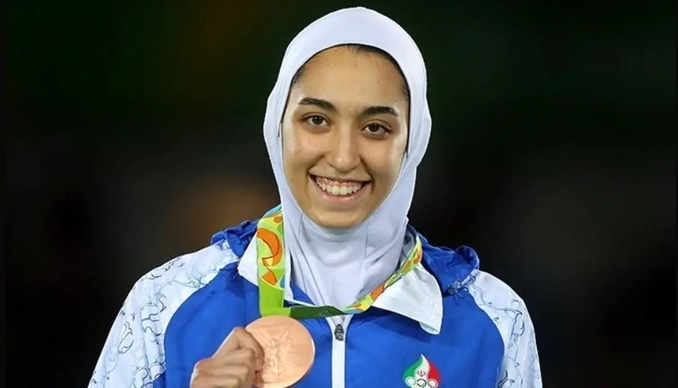 کیمیا علیزاده درکنار مشهورترین بازیگر مرد آمریکایی / ژست خیلی صمیمانه خانم ورزشکار!