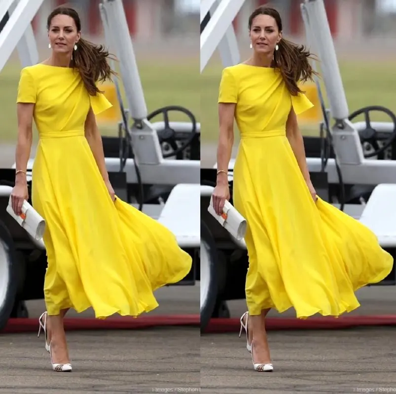 استایل تابستانی با رنگ زرد به سبک کیت میدلتون/ دومین رنگ پرطرفدار تابستانی