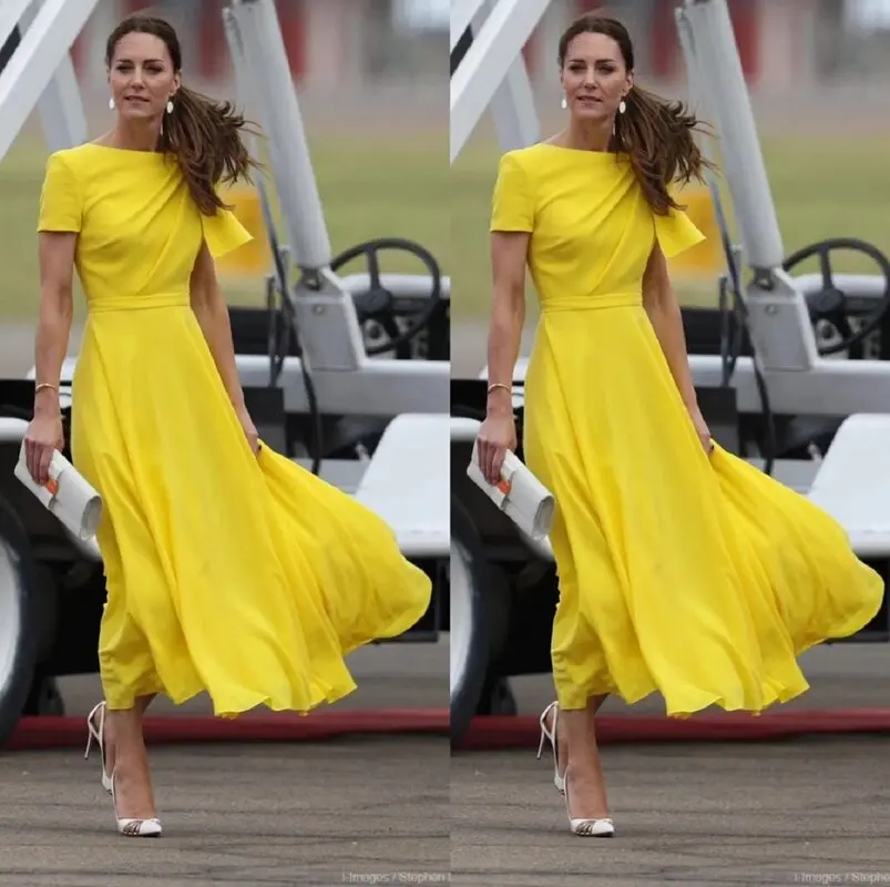 استایل تابستانی با رنگ زرد به سبک کیت میدلتون/ دومین رنگ پرطرفدار تابستانی