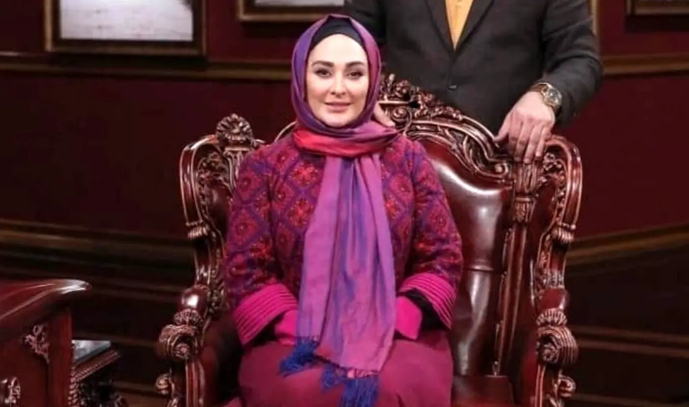 کت و شلوار زنانه مجلسی الهام حمیدی ترکاند / استایل آبی و سفید خاص + عکس