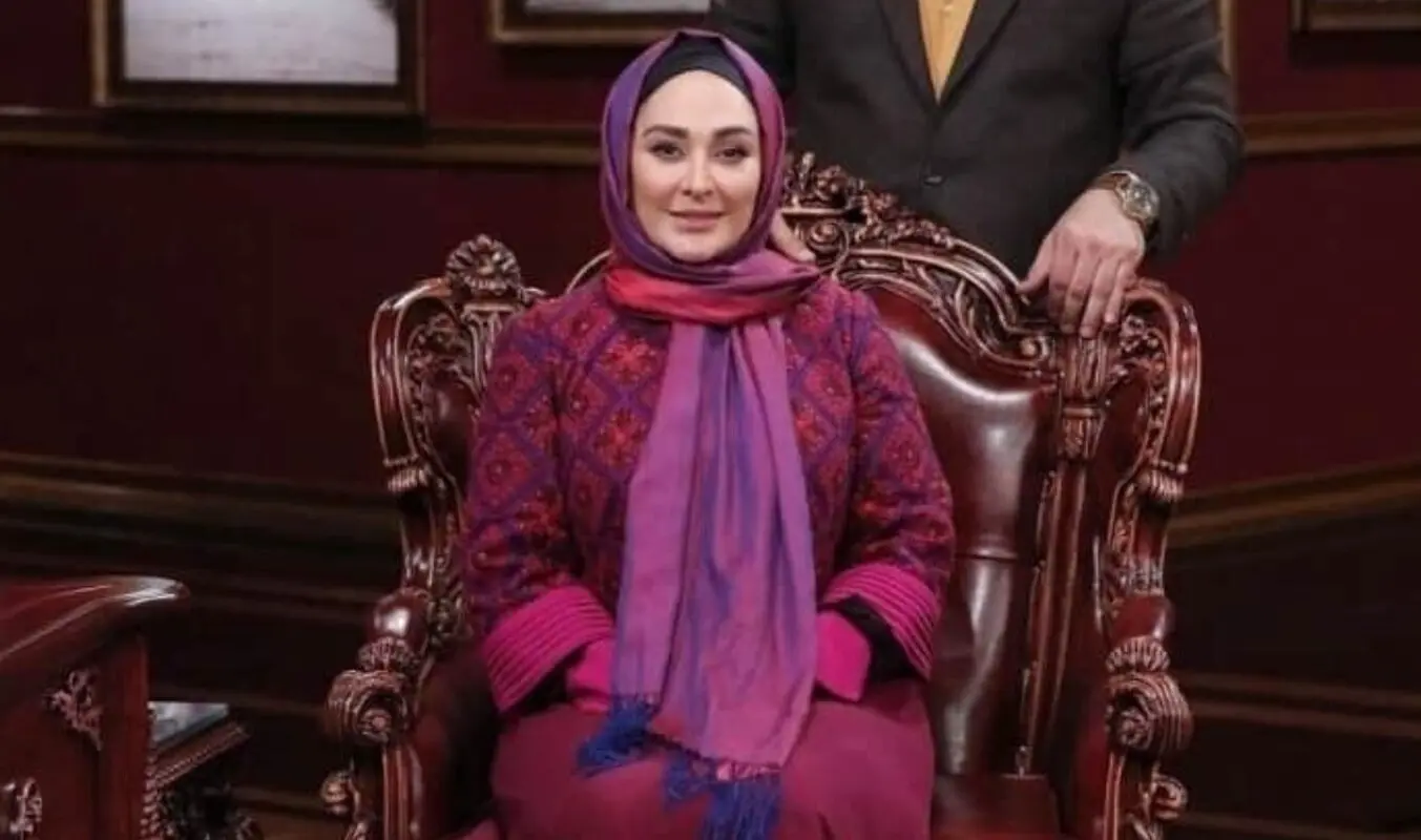 کت و شلوار زنانه مجلسی الهام حمیدی ترکاند / استایل آبی و سفید خاص + عکس