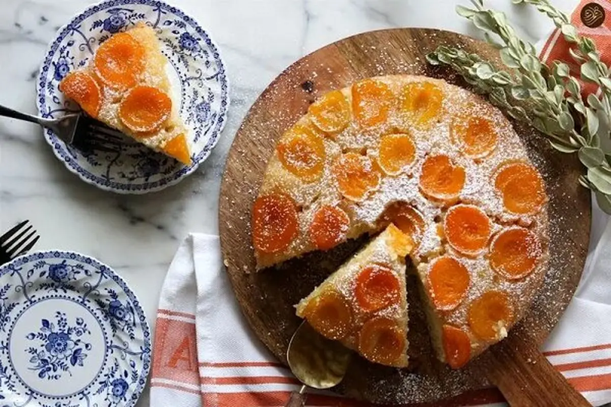 آموزش پخت کیک کرمدار زردآلو/ یک عصرانه خوشمزه و خاص