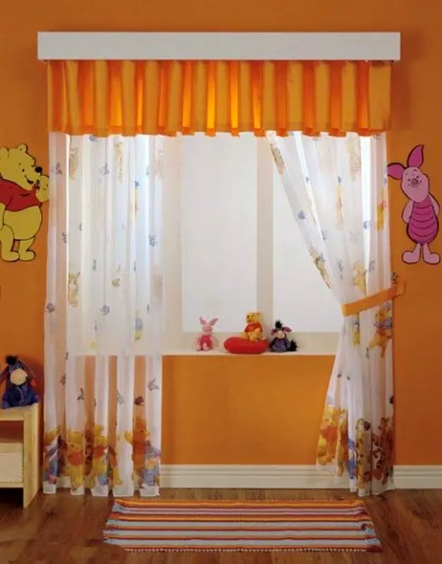 چیدمان اتاق کودک، اصول انتخاب پرده