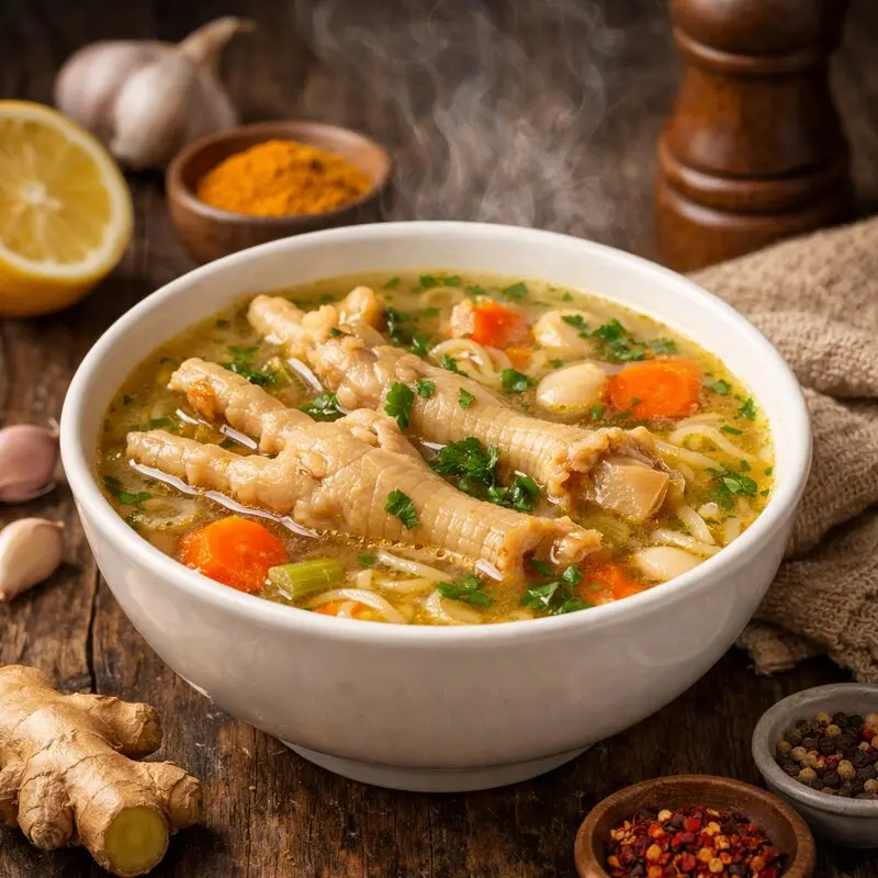 طرز تهیه سوپ پای مرغ؛ دستور کامل یک سوپ ارزان و مقوی برای تقویت بدن و درمان سرماخوردگی