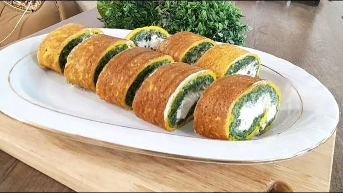 رولت اسفناج یک پیش‌غذای محبوب و مجلسی