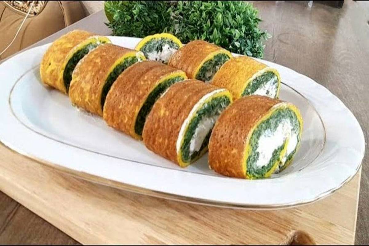 رولت اسفناج یک پیش‌غذای محبوب و مجلسی