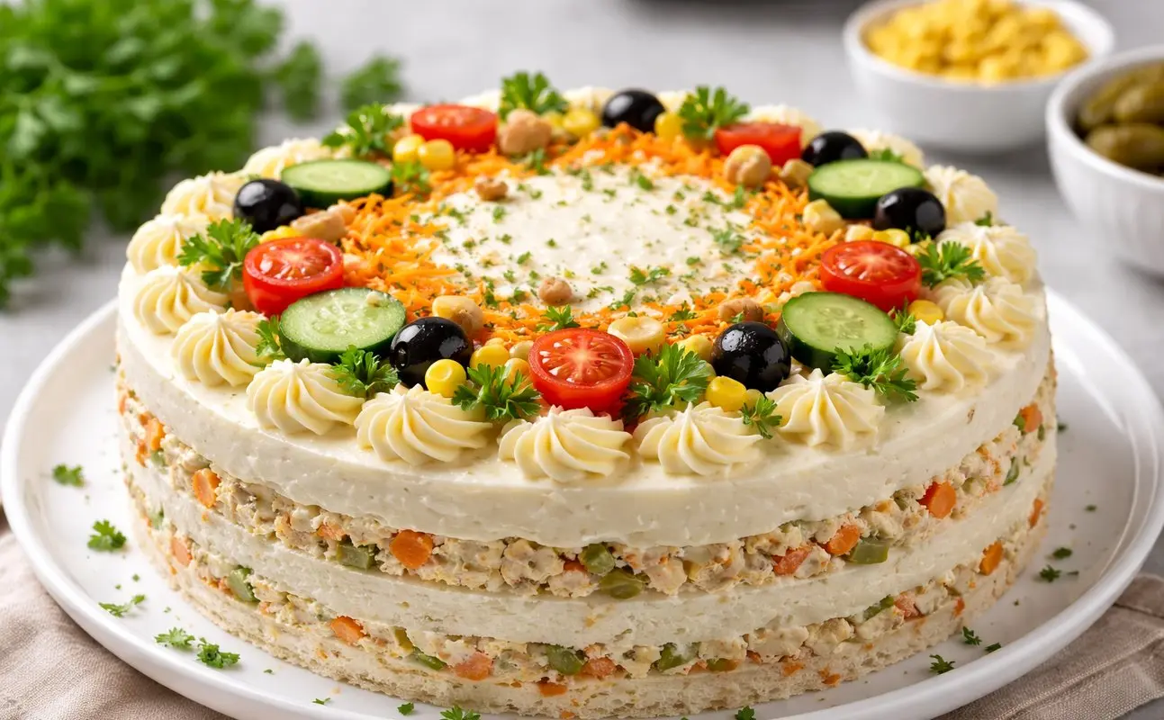 طرز تهیه کیک مرغ مجلسی؛ آموزش مرحله‌به‌مرحله برای یک پیش‌غذای شیک