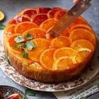 طرز تهیه کیک پرتقالی برگردان/یک کیک خوشمزه و جذاب!