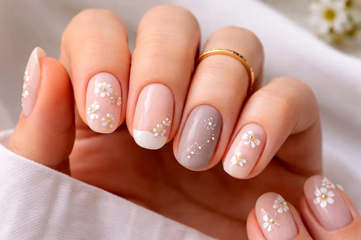 مدل ناخن با طرح گل مینیمال؛ انتخابی ظریف برای استایل‌های امروزی