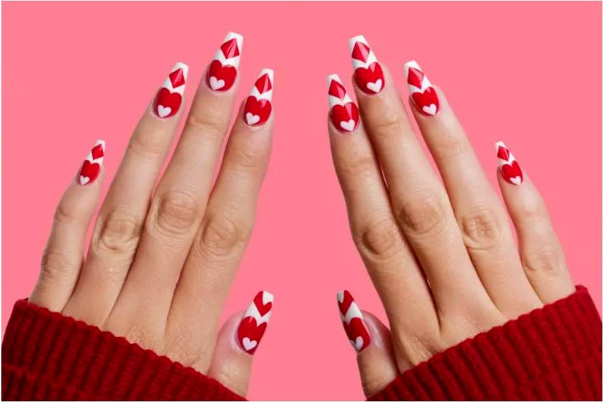 دیزاین های قلبی و مسحورکننده برای ناخن های شما! (تصاویر)