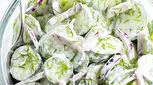 طرز تهیه سالاد خیار با سس خامه و شوید: یک پیش‌غذای تابستانی خوشمزه و سبک
