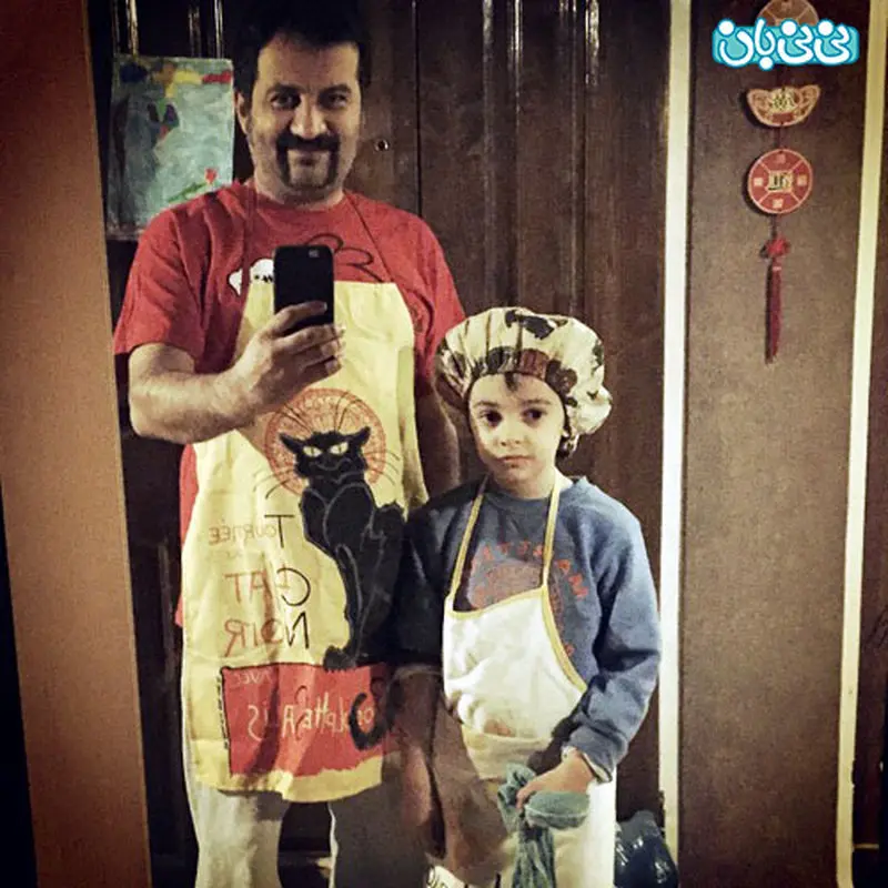 عکس مهراب قاسم خانی، لذت آشپزی با بچه‌ها