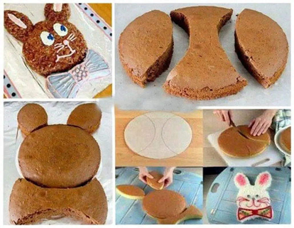 کیک تولد خانگی مدل خرگوش