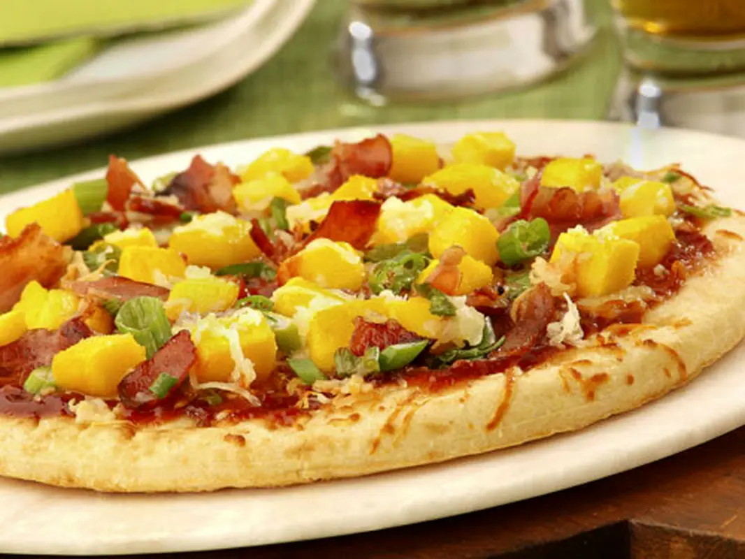 آموزش غذا برای بچه ها، پیتزا با طعم انبه