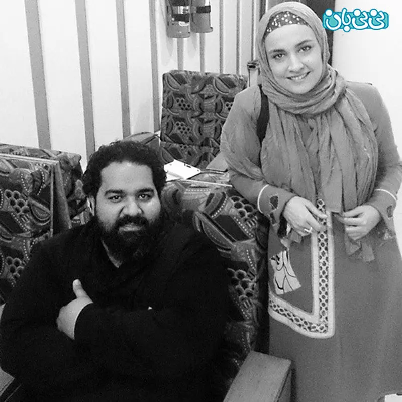 عکس خاله نرگس، کنار رضا صادقی