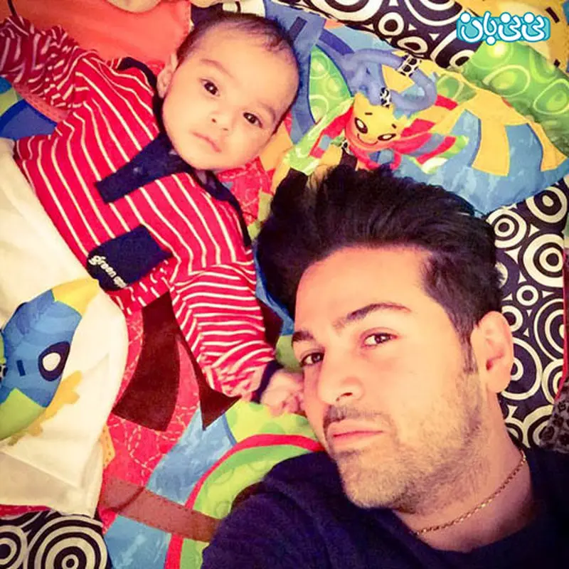 اینستاگرام عماد طالب زاده، سلفی با پسرش