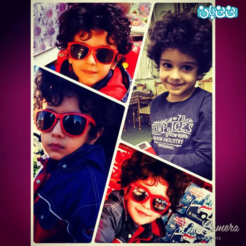 بازیگر قصه های مجید، عکس هایی از پسرش