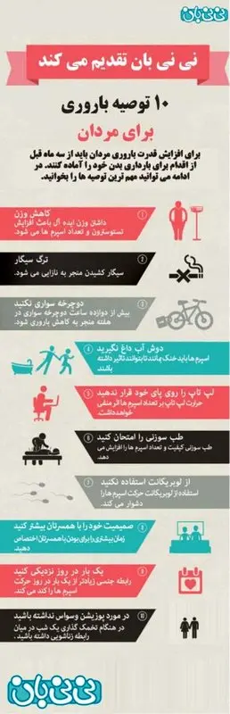 تصویری: 10 توصیه باروری برای مردان (6)