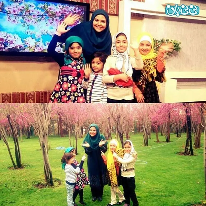 عکس نیلوفر امینی فر، همراه با دختربچه‌ها