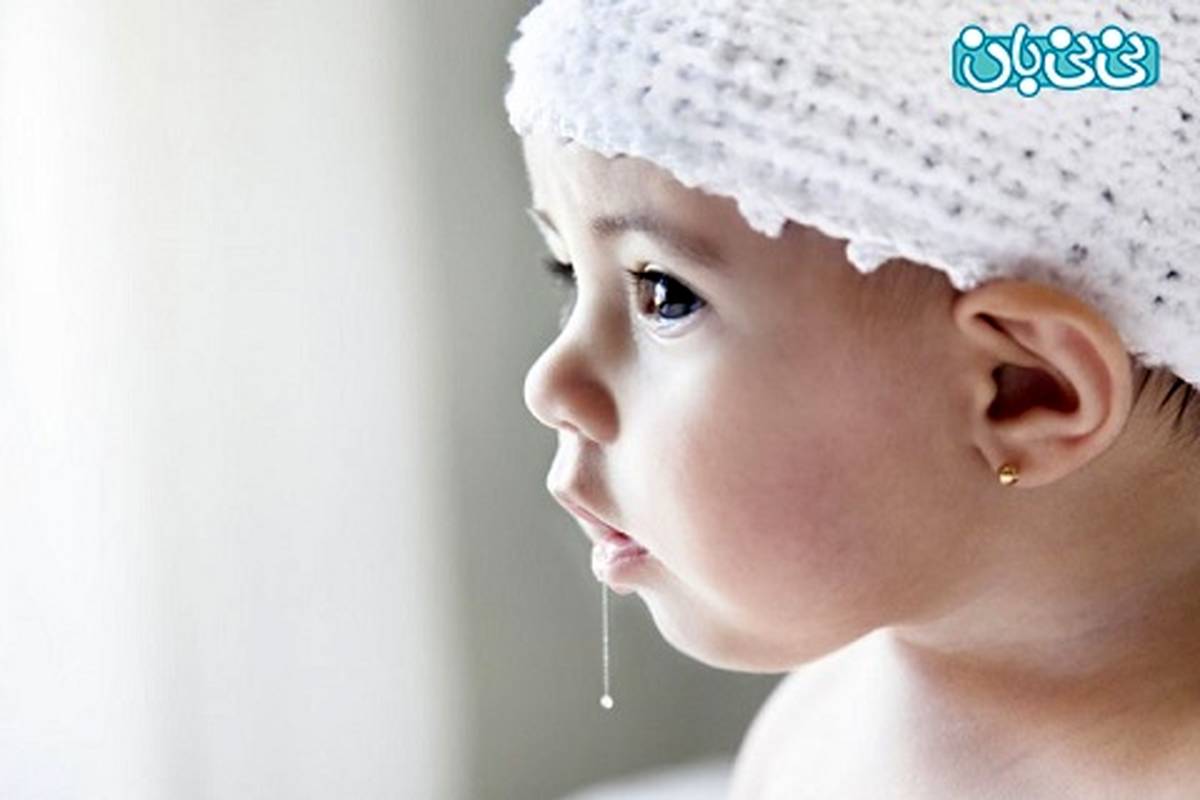 افزایش بزاق نوزاد سه ماهه