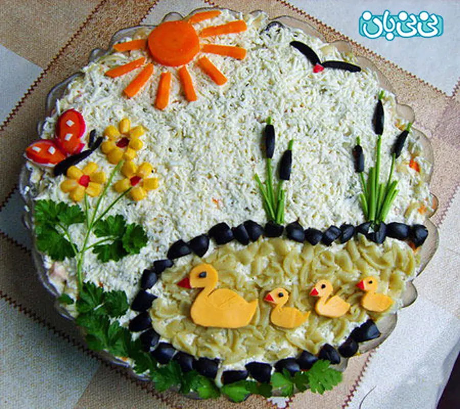 سالاد الویه برای کودکان، چگونه تزئین کنیم؟