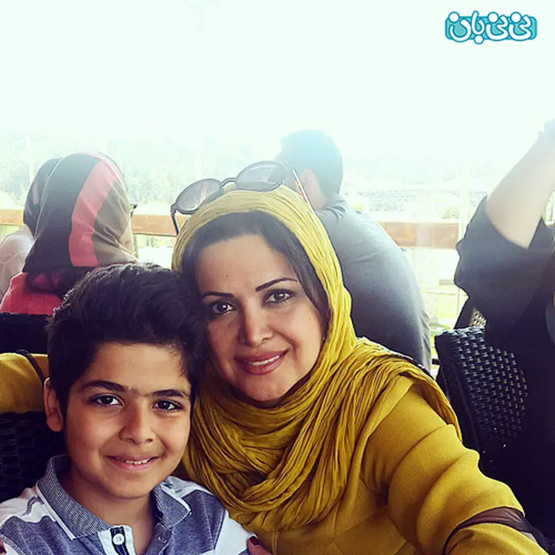 کمند امیر سلیمانی، همراه با پسرش