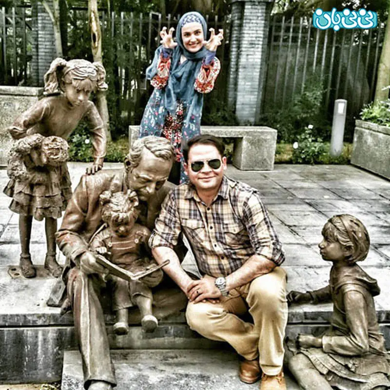 عکس عمو خشایار، همراه شیطنت خاله نرگس
