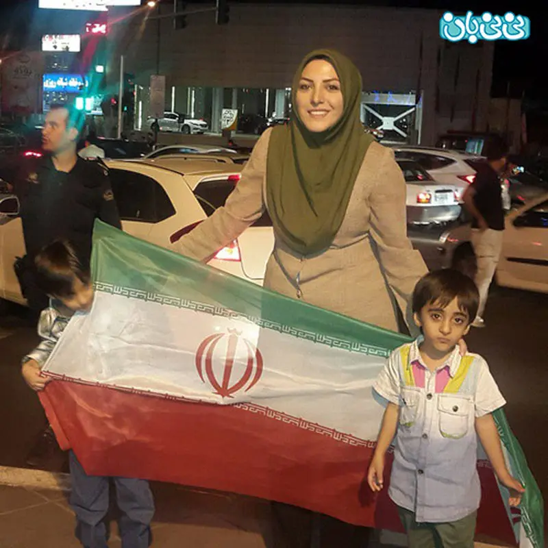 المیرا شریفی مقدم در جشن پیروزی والیبال