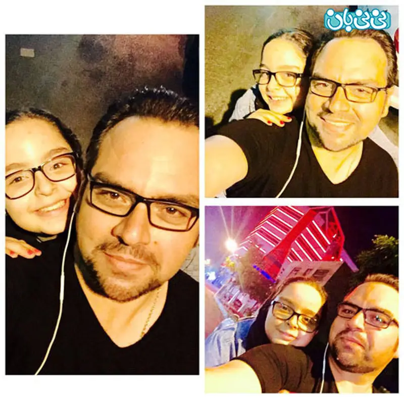 شهرام قائدی و دخترش، باز هم سلفی گرفتند