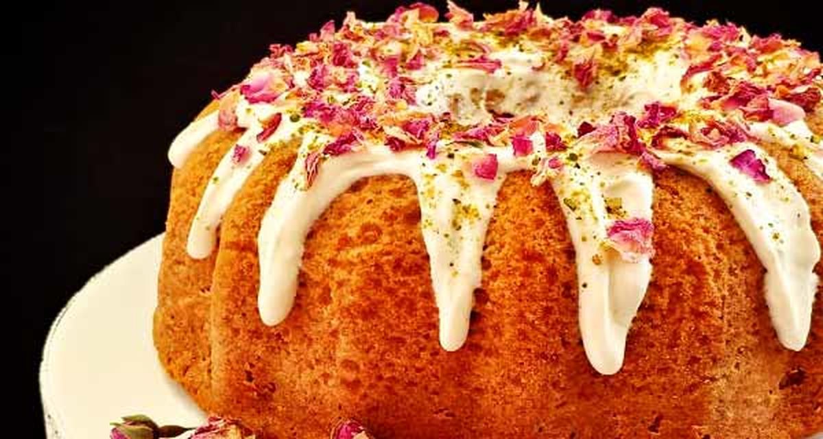 طرز تهیه کیک هل و گلاب 