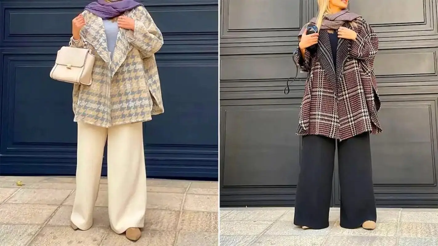 استایل پاییزی خود را با مانتوهای چهارخونه متحول کنید!