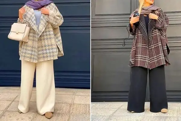 استایل پاییزی خود را با مانتوهای چهارخونه متحول کنید!