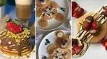 پنکیک‌های رنگارنگ و جذاب برای صبحانه‌ای دلچسب
