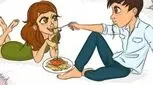 تصاویر خلاقانه از تفاوت رفتاری زن و مرد قبل و بعد از زادواج