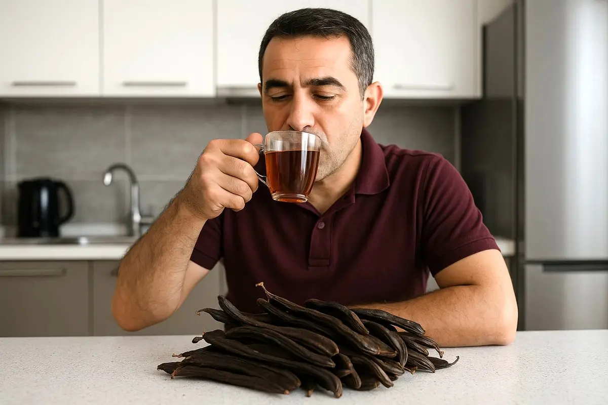 خرنوب برای مردان ـ ۸ فایده مهم و عوارض + میزان مجاز و نحوه مصرف