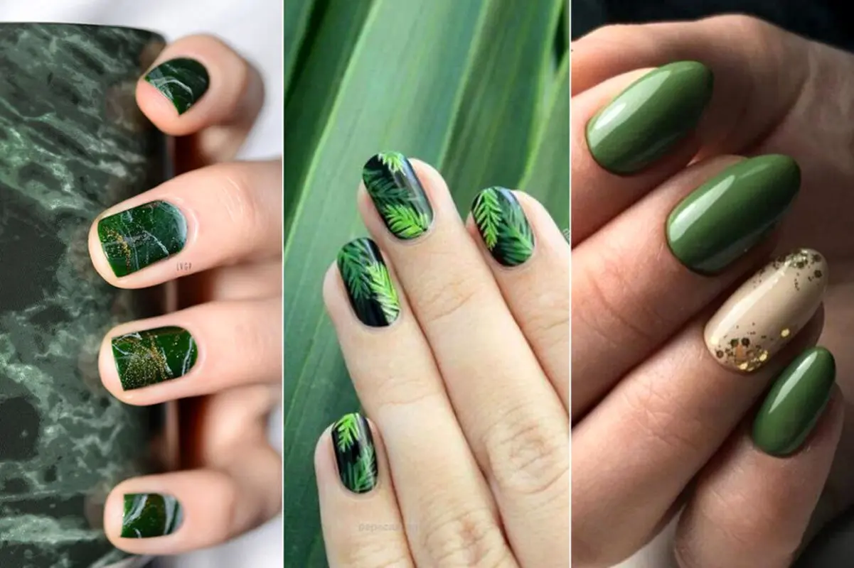 ایده طراحی ناخن با رنگ سبز، یک رنگ آرامش بخش و کلاسیک!