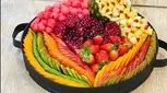 تزیین سینی میوه / ایده ساده برای یک پذیرایی شیک + فیلم